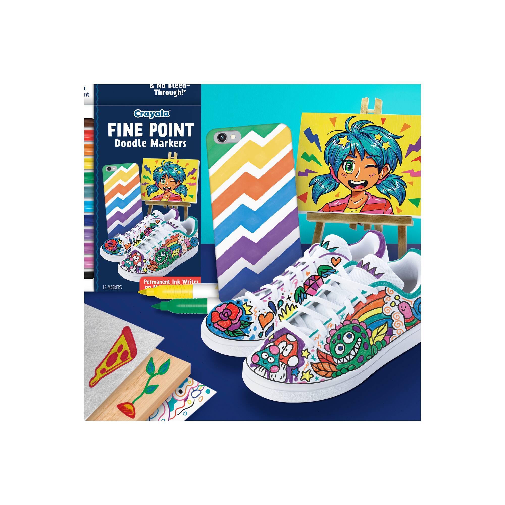 Crayola® Fine Point Doodle Markers, 12ct.